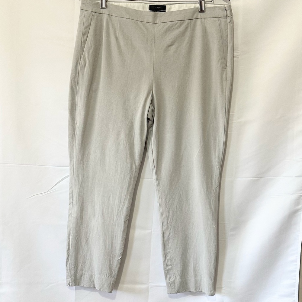 J. Crew Gray Ankle Cropped Pants with Tailored Fit